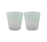 Yankee Candle Sandblast Aqua Votive Holder Set of Two