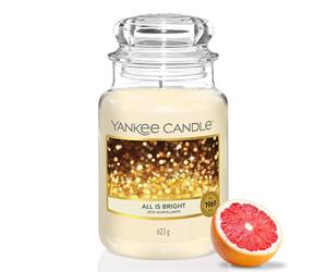 Yankee Candle Scented Candle | All is Bright Large Jar Candle | Long Burning Candles: up to 150 Hours
