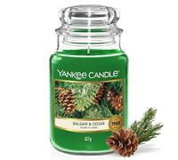 Yankee Candle Scented Candle | Balsam & Cedar Large Jar | Long Burning Candles: up to 150 Hours | Perfect Christmas Gifts for Women