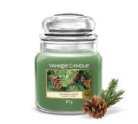 Yankee Candle Scented Candle | Balsam & Cedar Medium Jar | Long Burning Candles: up to 75 Hours | Perfect Christmas Gifts for Women