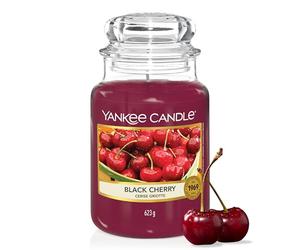 Yankee Candle Scented Candle | Black Cherry Large Jar | Long Burning Candles: up to 150 Hours | Perfect Gifts for Women