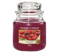 Yankee Candle Scented Candle | Black Cherry Medium Jar Candle| Long Burning Candles: up to 75 Hours | Gifts for Women
