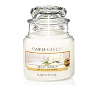 Yankee Candle Scented Candle | Fluffy Towels Small Jar Candle | Burn Time: Up to 30 Hours