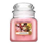 Yankee Candle Scented Candle | Fresh Cut Roses Medium Jar Candle| Long Burning Candles: up to 75 Hours | Gifts for Women