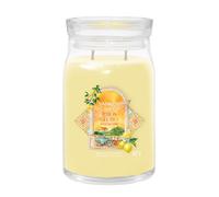 Yankee Candle Scented Candle in Glass (Large) Lemon Gelato Signature Candle from Hello Italy Collection with Burning Time up to 90 Hours