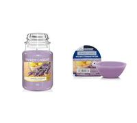 Yankee Candle Scented Candle, Lemon Lavender Large Jar Candle, Long Burning Candles: up to 150 Hours & Wax Melts, Lemon Lavender, Up to 8 Hours of Fragrance 1 Count, Purple