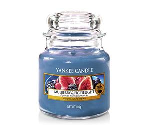 Yankee Candle Scented Candle | Mulberry and Fig Delight Small Jar Candle | Burn Time: Up to 30 Hours