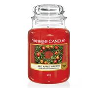 Yankee Candle Scented Candle | Red Apple Wreath Large Jar Candle | Long Burning