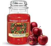 Yankee Candle Scented Candle - Red Apple Wreath Large Jar Candle - Long Burning Candles: Up To 150 Hours