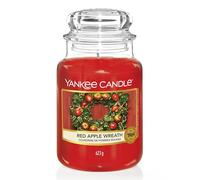 Yankee Candle Scented Candle | Red Apple Wreath Large Jar Candle | Long Burning Candles: up to 150 Hours