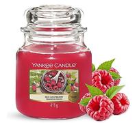 Yankee Candle Scented Candle | Red Raspberry Medium Jar Candle| Long Burning Candles: up to 75 Hours | Gifts for Women
