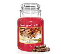 Yankee Candle Scented Candle Sparkling Cinnamon Large Jar Candle Burn Tim