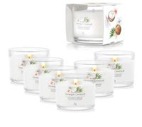 Yankee Candle Scented Candles Gift Set (6x37g Jars)| Coconut Beach Filled Votive Candles | Soy Blend Wax Mix | 6 Count, Gift Set for Women