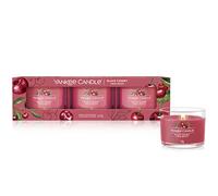Yankee Candle Scented Candles Gift Set | Black Cherry Filled Votive Candles | Soy Blend Wax Mix | 3 Count, One Size, 1701393E