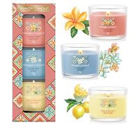 Yankee Candle Scented Candles Gift Set | Mini Filled Votive Candles | Soy Blend Wax Mix | Azure Sky, Capri Glow & Lemon Gelato | Hello Italy Collection | Perfect Gifts for Women | 3 Count