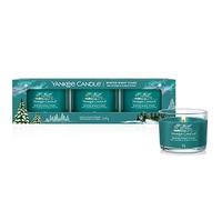 Yankee Candle Scented Candles Gift Set Winter Night Stars Filled Votive Snow Globe Wonderland Collection for Women 3 Count, 1721624E