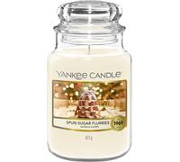 Yankee Candle Scented Large Glass Jar Spun Sugar Flurries Christmas 150hrs 623G