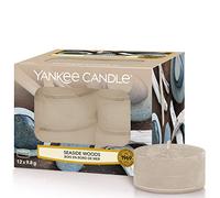 Yankee Candle Scented, Seaside Woods, Tea Light Candles (x 12)