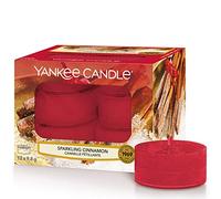 Yankee Candle Scented Tea Light Candles, Sparkling Cinnamon, 12 Count, x
