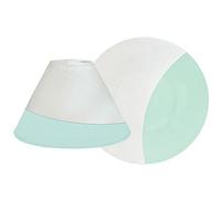 Yankee Candle Serene Sandblast Aqua Large Set Candle Shade and Tray, White/Green, 15.6x14.4x10.9 cm