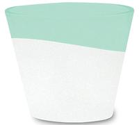 Yankee Candle Serene Sandblast Aqua Sampler Holder, Glass, White/Green