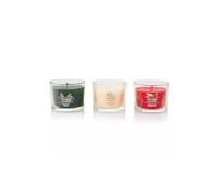 Yankee Candle Set of 3 Mini Candles - Balsam & Cedar, Christmas Cookie, Sparkling Cinnamon