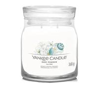 Yankee Candle Signature Scented Candle | Baby Powder Medium Jar Candle with Double Wicks | Soy Wax Blend Long Burning Candle | Perfect Gifts for Women