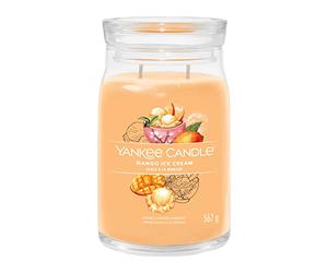 Yankee Candle Signature Scented Candle | Mango Ice Cream Large Jar Candle with Double Wicks | Soy Wax Blend Long Burning Candle | Perfect Gifts for Women