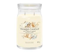 Yankee Candle Signature Scented Candle | Soft Wool & Amber Large Jar Candle with Double Wicks | Soy Wax Blend Long Burning Candle | Perfect Gifts for Women
