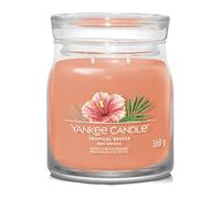 Yankee Candle Signature Scented Candle | Spiced Tropical Breeze Medium Jar Candle with Double Wicks | Soy Wax Blend Long Burning Candle | Perfect Gifts for Women (1630019E)