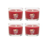 Yankee Candle Signature Votive Mini Candle Jar Holiday Zest Scent Natural Soy Wax Blend Candle with Natural Fiber Wick 1.3 OZ Glass Jar Pack of 4