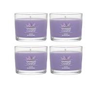 Yankee Candle Signature Votive Mini Candle Jar Lilac Blossoms Scent Natural Soy Wax Blend Candle with Natural Fiber Wick 1.3 OZ Glass Jar (Pack of