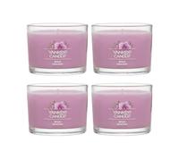 Yankee Candle Signature Votive Mini Candle Jar Wild Orchid Scent Natural Soy Wax Blend Candle with Natural Fiber Wick 1.3 OZ Glass Jar (Pack of 4)