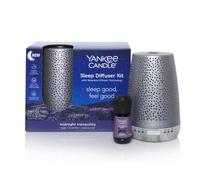 Yankee Candle Sleep Diffuser Kit | Silver Includes Diffuser for Essential Oils and Midnight Tranquility Oil Refill Up to 30 Nights of Relaxing Fragr