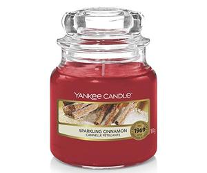 Yankee Candle Sparkling Cinnamon Jar Candle, Glass, Small jar candle
