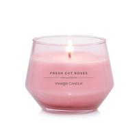 Yankee Candle Studio Medium Candle Fresh Cut Roses Pink Candle 10 oz: Long-Lasting Essential-Oil Scented Soy Wax Blend Candle | 40-65 Hours o