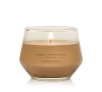 Yankee Candle Studio Scented Amber & Sandalwood Medium Candle Long Burning Glass Vessel Design Perfect for Women, for Mum, Wedding Gifts & More