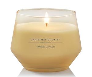 Yankee Candle Studio Scented Candle | Christmas Cookie Medium Candle | Long Burning| Stylish Glass Vessel Design with Cream Wax | Perfect Gifts for WomenGifts for MumWedding Gifts