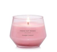 Yankee Candle Studio Scented Candle| Fresh Cut Roses Medium Candle | Long Burning Candles: 40-65 Hours | Stylish Glass Vessel Design | Perfect Gifts for Women, for Mum, Wedding & More