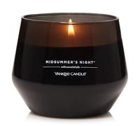 Yankee Candle Studio Scented Candle,Midsummer's Night Medium Candle,Long Burning Candles:35-50 Hours,Stylish Glass Vessel Design with Black Wax,Perfect Gifts for WomenGifts for MumWedding Gifts & More