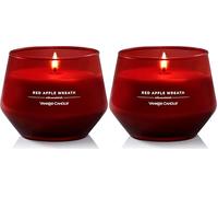 Yankee Candle Studio Scented Candle | Red Apple Wreath Medium | Long Burning Candles| Stylish Glass Vessel Design with Red Wax | Perfect Gifts for WomenGifts for MumWedding Gifts (Pack of 2)