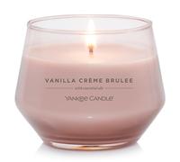 Yankee Candle Studio Scented Candle | Vanilla Crème Brulee Medium Candle | Long Burning Candles: 35-50 Hours | Stylish Glass Vessel Design with Beige Wax | Perfect Gifts for Women, Gifts for Mum