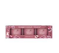 Yankee Candle 3 Pack Votives Glass Jar 37g - Sweet Plum Sake