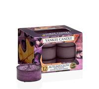 Yankee Candle Tea Light Scented Candles | Autumn Glow | 12 Count
