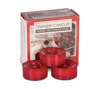 Yankee Candle Tea Light Scented Candles Cherry Vanilla 12 Count, 4.5 cm, Red