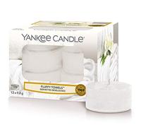 Yankee Candle Tea Light Scented Candles | Fluffy Towels | 12 Count