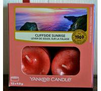 YANKEE CANDLE TEA LIGHTS, CLIFFSIDE SUNRISE, 1 x 12 pcs, Rare