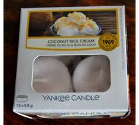 Yankee Candle TEALIGHTS, COCONUT RICE CREAM, 12 x 9.8g, New Rare