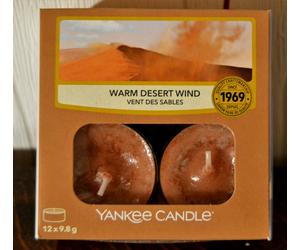 Yankee Candle TEALIGHTS, WARM DESERT WIND, 1 x 12 pcs, Rare