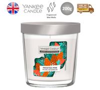 Yankee Candle Tumbler Glass Scented Home Room Fragrance Frosted Pine 200g x2